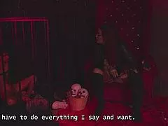 Milf Dominatrix Chokes Me with Harness Forces Wet Pussy Fuck Submission