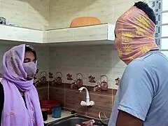 Desi big ass aunty gets fucked hard in kitchen