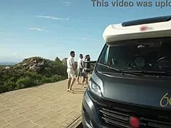 hey, vittoria gets fucked hard on the libertine bus ride to the beach