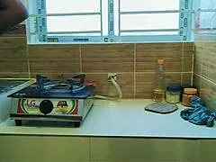 Fucking my gf's hot milf mom in kitchen again