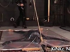 Femdom bondage og pik tortur