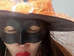 Mature beauty's Halloween solo play