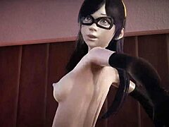 Twee hete Futa-babes plezieren Violet Parr in een hete trio