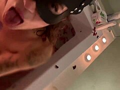 POV teen gets pee and cum