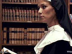 Lesbians and nun in forbidden threesome