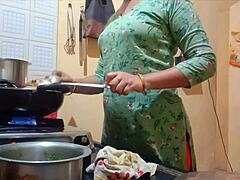 Kitchen tryst for Indian wife