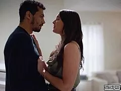 small titted milf cheats on hubby with his stepbro—such a sneaky thrill