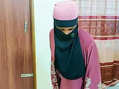 Step-Sis Hot Hijabi College Friend Fucked Hard in My Room