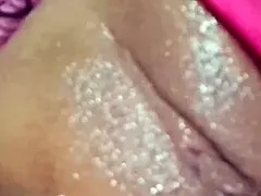 damn this latina's huge tits and big ass while she rubs in miniskirt