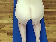 stroke hard to milf's naked yoga poses big tits ass flexing