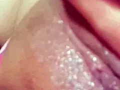 damn this latina's huge tits and big ass while she rubs in miniskirt