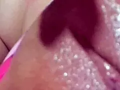 damn this latina's huge tits and big ass while she rubs in miniskirt