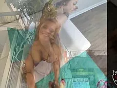 Petite Latina MILF Destiny Cruz Pool Pounded Creampie