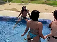 yo these two curvy latinas ride bbc monster cocks in uber threesome