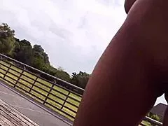 heart races with risky german public fuck pounding hot brunette babe's wet pussy