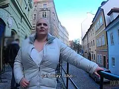 hunt4k busty beauty lets hunter cum all over her huge tits