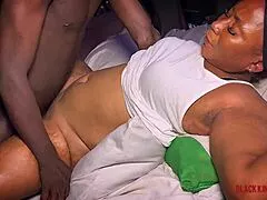 How does mature chichi handle that african naija bbc bulldozing her in doggy missionary?