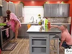 Kendra Heart In Lingerie Begs Stepson To Stop Staring At Her Big Ass And Pound Her Mommy Pussy Hard