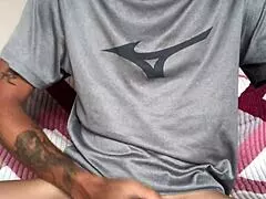 skinny amateur jerks monster cock to huge cumshot