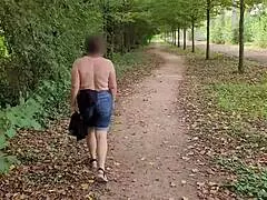 busty milf feels liberated going topless her huge natural tits swaying free