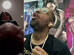 imagine this ebony slut's tight bald pussy double penetrated public with dildo cum everywhere??