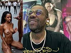 imagine this ebony slut's tight bald pussy double penetrated public with dildo cum everywhere??