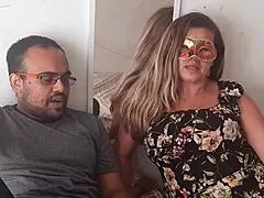 sexy latina bbw milf takes huge cock double penetration like a champ