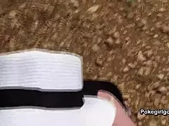 Outdoor couple shares hot cum in mouth finish 😏💦