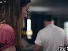 pregnant redhead teen gets her tight hole stretched by boyfriend's massive stepdad cock