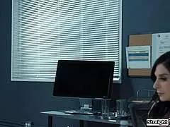 your secretary dives deep to lick my milf pussy all wet and ready