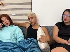 my girlfriend and her big ass stepmom take turns sharing my huge cock separately