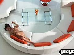 sexy blonde milf sasha bonilova cougar big tits striptease posing lingerie undressing