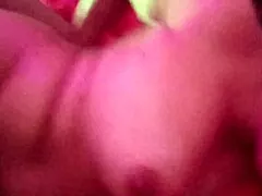 pov latina's big natural tits and ass shine in wet deepthroat blowjob close up