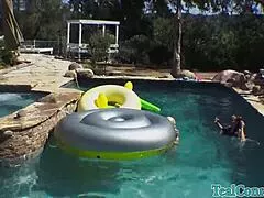 Teal Conrad's Big Tits Lesbian Kiss Fest!