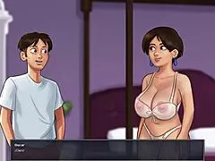 diane's lingerie teases her big tits and juicy ass all summer long