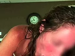 Real wife betty bares natural tits for passionate homemade cock sucking