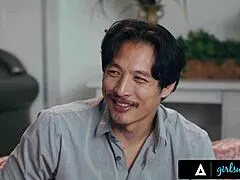 watch august skye's lesbian scissoring with connie perignon while cuckold husband stares in awe...