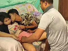 hanif pk shathi shapan bangladeshi stepmom cheats with tight pussy 3some