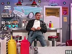 Hot Big Ass Milf Waitress Anna Claire Clouds Serves Deepthroat Blowjob Dripping Wet Pussy