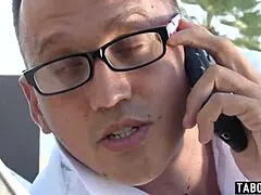 Leya Falcon Teases Shy Stepson with Monster Cock Outdoors