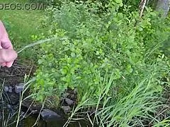 Holding Small Cock During Outdoor Pee Fingering Handjob Garden Nature Lover Compilation 3 Videos