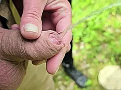 Holding Small Cock During Outdoor Pee Fingering Handjob Garden Nature Lover Compilation 3 Videos