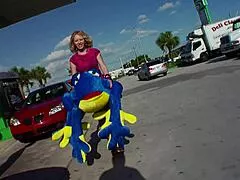 blonde cutie ashden bends flexible for deep anal facial finish