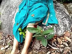 chatty stepmom heads to forest mountains for thrill