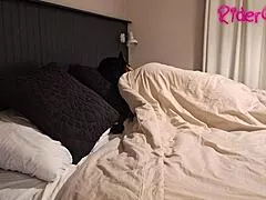 stepmom shares intimate bed moment in fan video clip