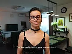 your milf mom caught me naked now she grabs my cock to check it out damn