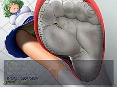 huge tall femdom feet fetish scenes from little snatcher hentai anime