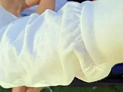 Massive Latina Ass Bent Over! Tokyo Lynn Caught Naked Poolside