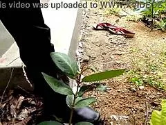 chatty stepmom heads to forest mountains for thrill