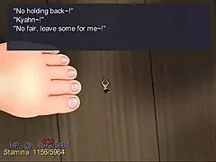 huge tall femdom feet fetish scenes from little snatcher hentai anime